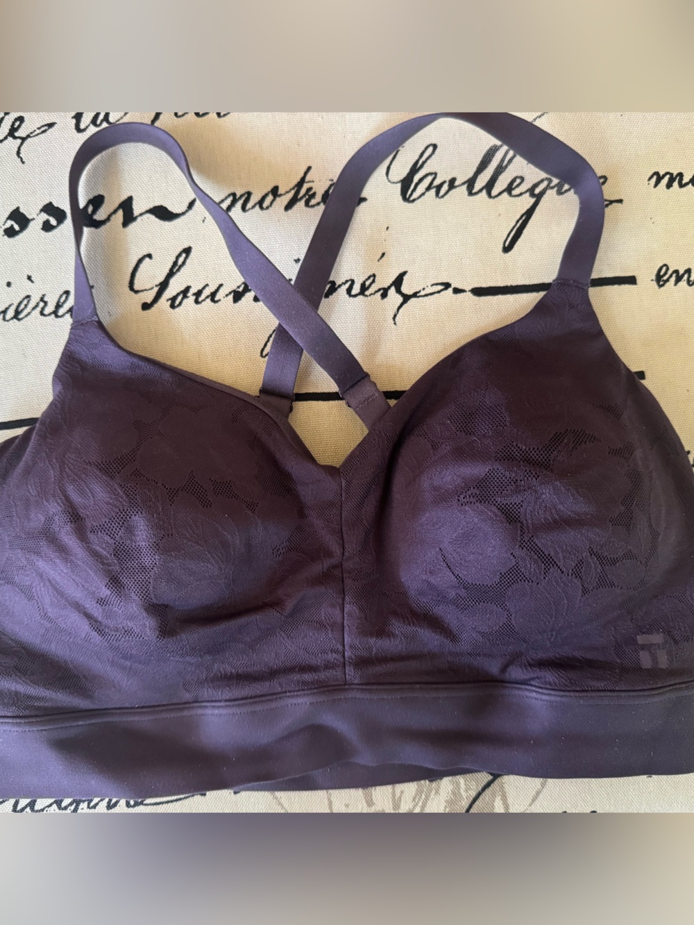 Tommy John Second Skin Triangle Plum Bralette Size Small